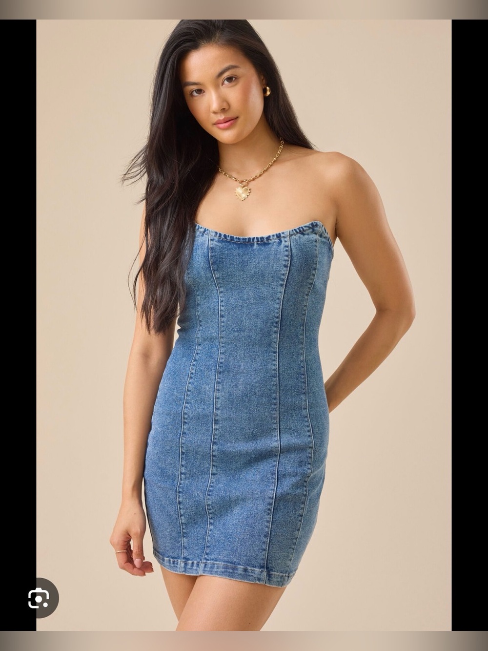 Altar’d State Breena Denim Corset Dress